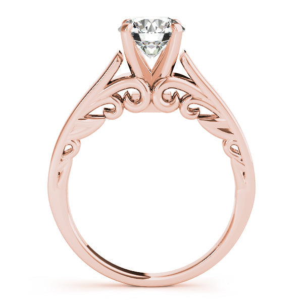 1CT Vintage 14K Rose Gold Solitaire Round Diamond Engagement Ring