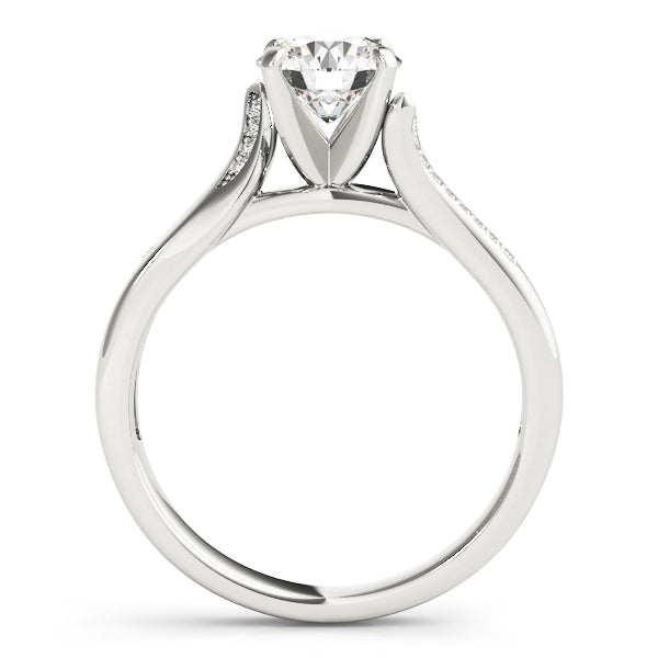 1CT Modern Lab Diamond Engagement Ring with Bypass Accents