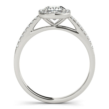 Fine 1CT Cushion Cut Diamond Engagement Ring in White Gold
