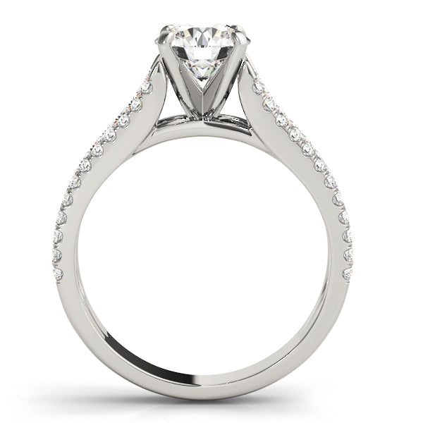 14K Two Tone White Rose Gold Lab Diamond Engagement Ring