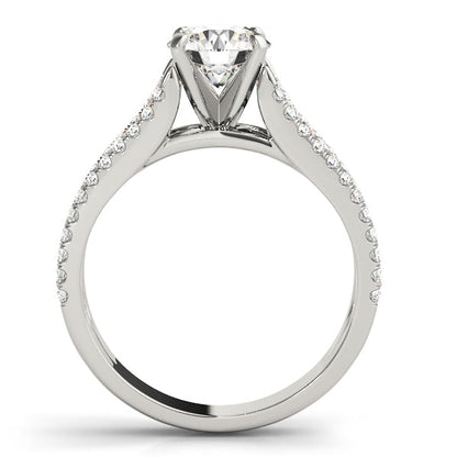14K Two Tone White Rose Gold Lab Diamond Engagement Ring