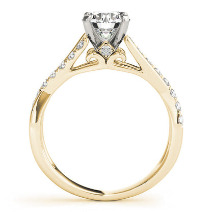 Unique Infinity Split Shank Rose Gold Diamond Engagement Ring