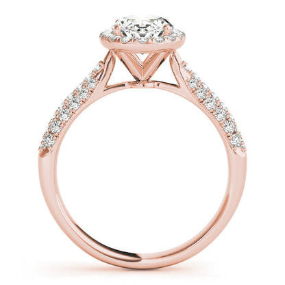 Gorgeous 1CT Oval Cut Halo Engagement Ring Pave Diamonds