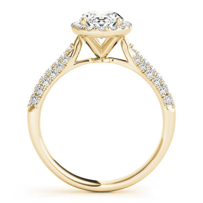 Gorgeous 1CT Oval Cut Halo Engagement Ring Pave Diamonds