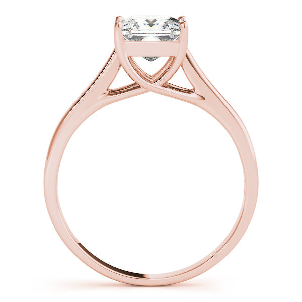 1CT Solitaire Princess Lab Diamond Engagement Ring 14K Yellow Gold