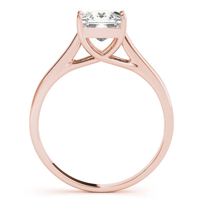 1CT Solitaire Princess Lab Diamond Engagement Ring 14K Yellow Gold