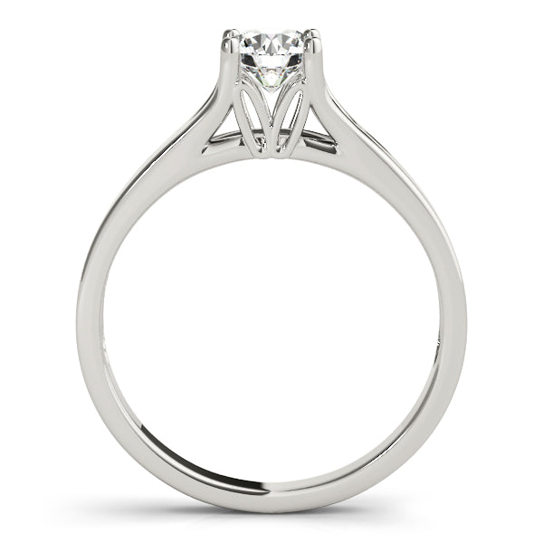 Solitaire Engagement Ring with 1CT Round Diamond 14K Rose Gold