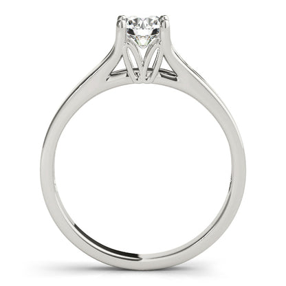 Solitaire Engagement Ring with 1CT Round Diamond 14K Rose Gold