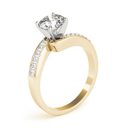 Luminous 1CT Solitaire Rose Gold Bypass Engagement Ring
