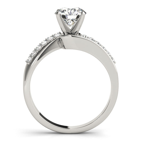 1CT Solitaire Bypass Round Diamond Engagement Ring 14K Yellow Gold