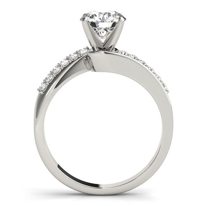 1CT Solitaire Bypass Round Diamond Engagement Ring 14K Yellow Gold