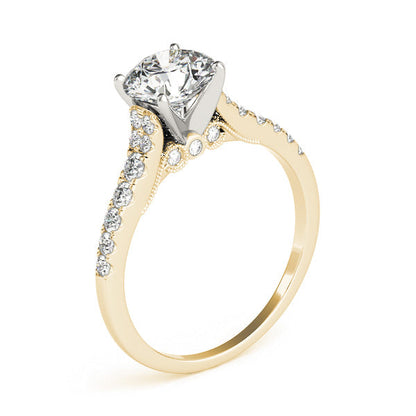 Timeless Fancy Side Stone Rose Gold Engagement Ring