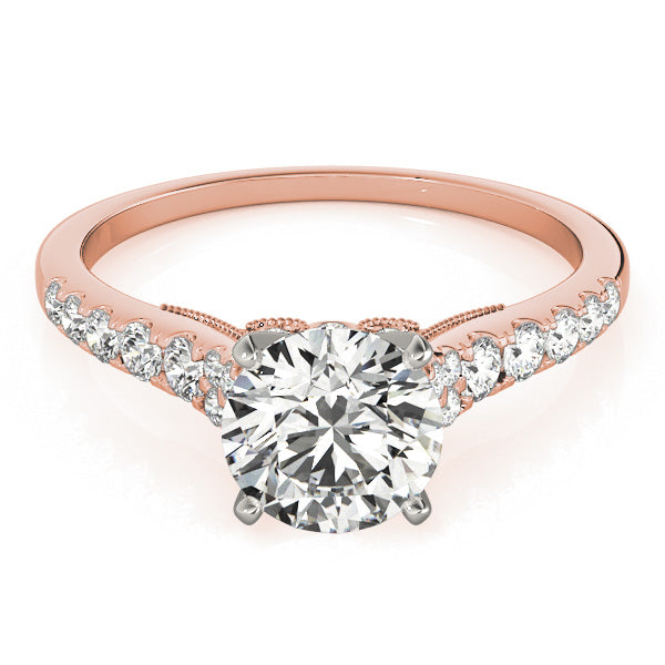 Timeless Fancy Diamond 14K Rose Gold Engagement Ring 1CT