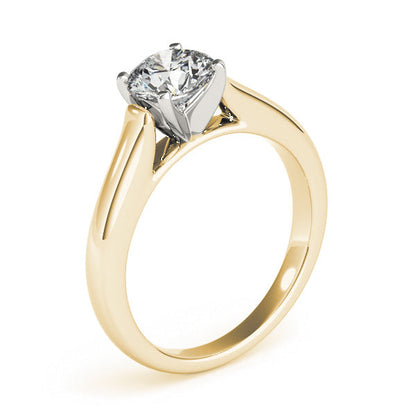 1CT Solitaire Engagement Ring with Cathedral Setting in Yellow Gold