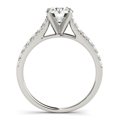 Fine Solitaire 1CT Diamond Engagement Ring with Cathedral Shank