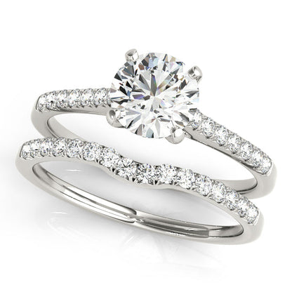 Thin Shank White Gold Diamond Engagement Ring 1CT