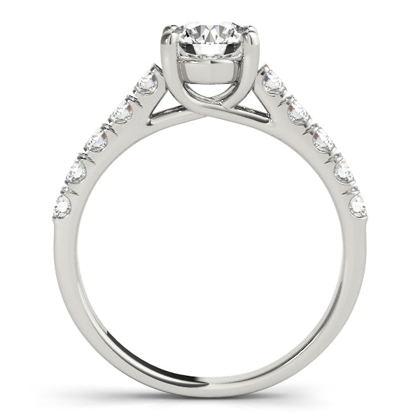 1CT Trellis 14K White Gold Round Lab Diamond Engagement Ring