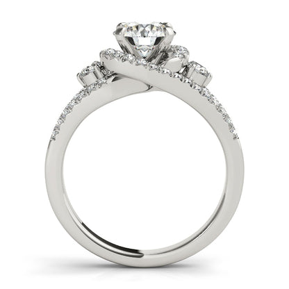 Stunning Split Shank Engagement Ring Round Diamond Bypass 1 3/4CT