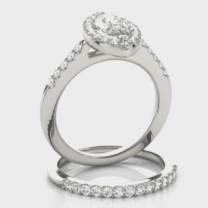 1CT Marquise Lab Diamond Engagement Ring 14K White Gold