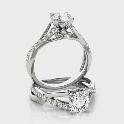 Exclusive Infinity Split Shank Vintage Diamond Engagement Ring