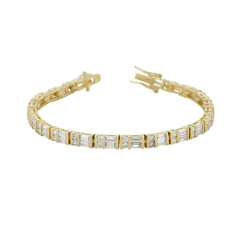 Golden CZ Tennis Bracelet - Jewelry Shop