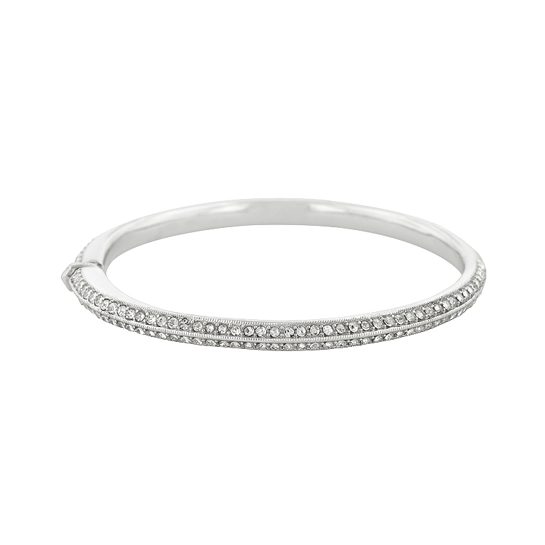 Bridal Crystal Embellished Bangle Bracelet