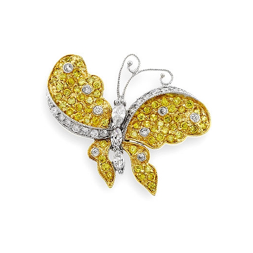 Golden Butterfly Brooch - Online Jewelry