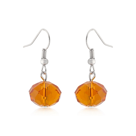 Fashion Orange Faceted Bead Earrings