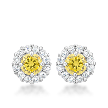 Classic Bella Bridal Earrings in Yellow 2.52 CT
