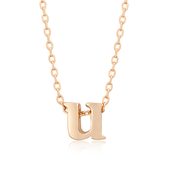 Rose Gold Initial U Pendant From DT Jewellers