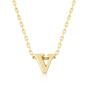 Golden Initial V Pendant From DT Jewelry Store