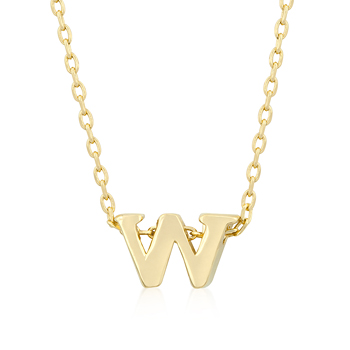 Golden Initial W Pendant From DT Jewellery Store