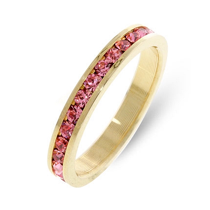 Eternity Stylish Stackables Pink Gold Ring
