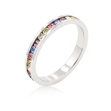 Eternity Stylish Stackables Mixed Silver Ring