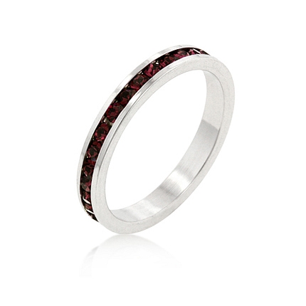 Eternity Stylish Stackables with Ruby CZ Ring