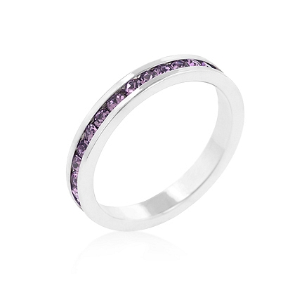 Eternity Stylish Stackables with Lavender CZ Ring
