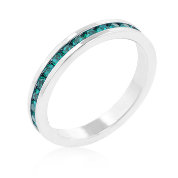 Eternity Stylish Stackables with Turquoise CZ Ring