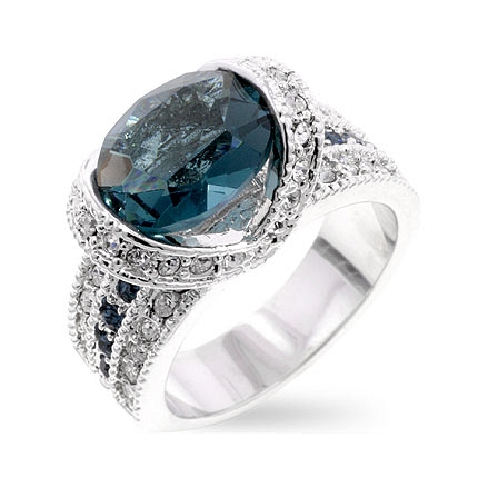 Classic Ovaline Blue Ring Fashion Jewelry Gifts