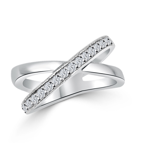 Dual Eternity CrissCross Wedding Ring