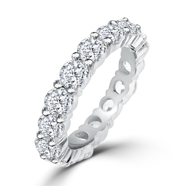 Sterling Silver 8.5 Carat CZ Classic Sarah Wedding Ring