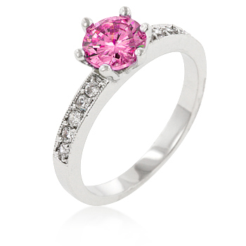 Petite Pink Engagement Ring Under $100
