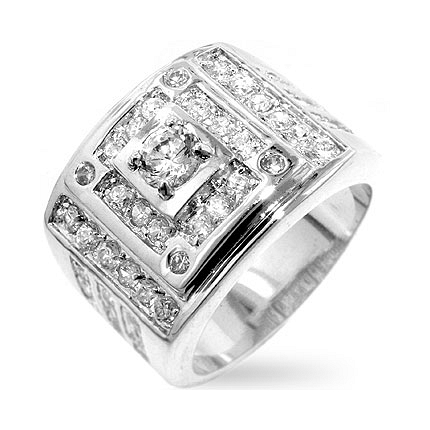 Geometric CZ Ring - Fashion Jewelry