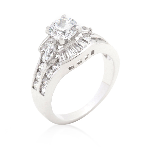 Classic Centennial Engagement Ring with 4.4 CT Brilliant CZ