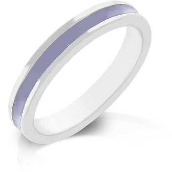Lavender Enamel Eternity Wedding Ring