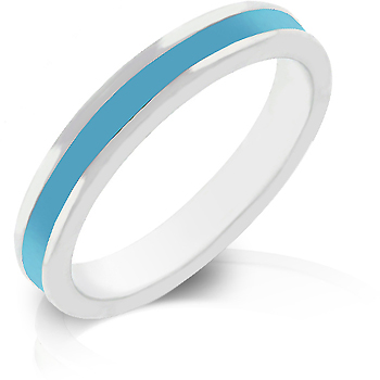 Aqua Enamel Eternity Ring - Perfect Jewelry Gift