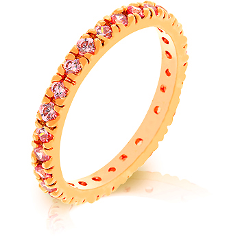Pink CZ Eternity Ring - Jewelry Gifts