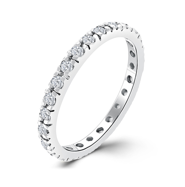 Modern Era Eternity Wedding Ring 0.6 CARAT CZ