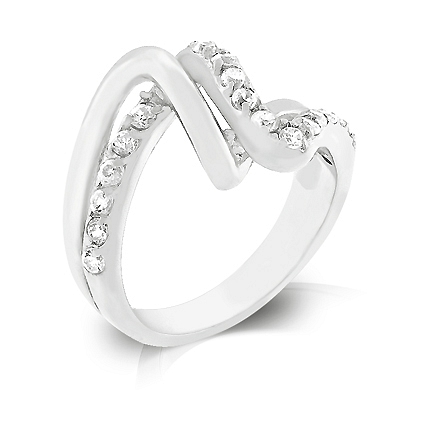Unique CZ Lace Wedding Ring