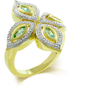 Floral Aqua Luxe Ring From DT Jewelry Store