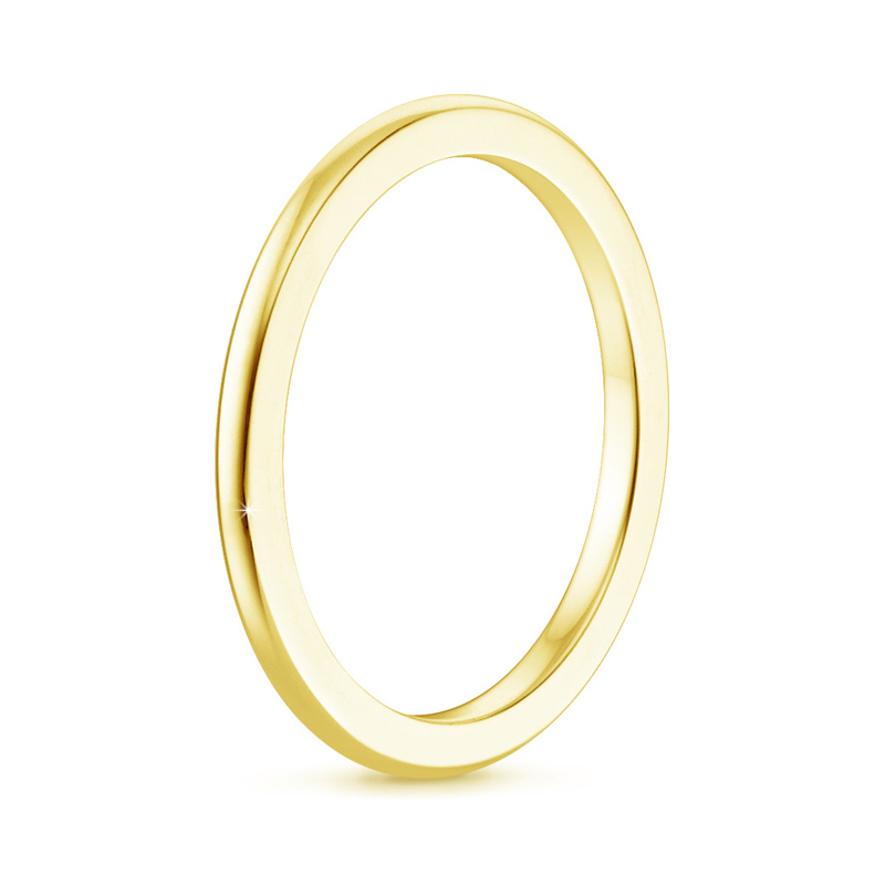 2 mm Comfort Fit Plain Thin Wedding Band Ring